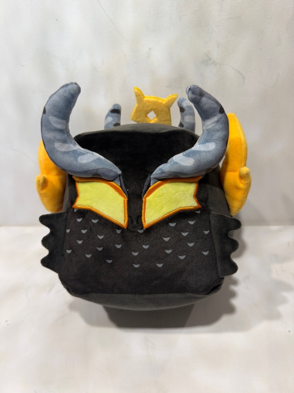 Plush Horned Owl Tote Bag in Black and Yellow